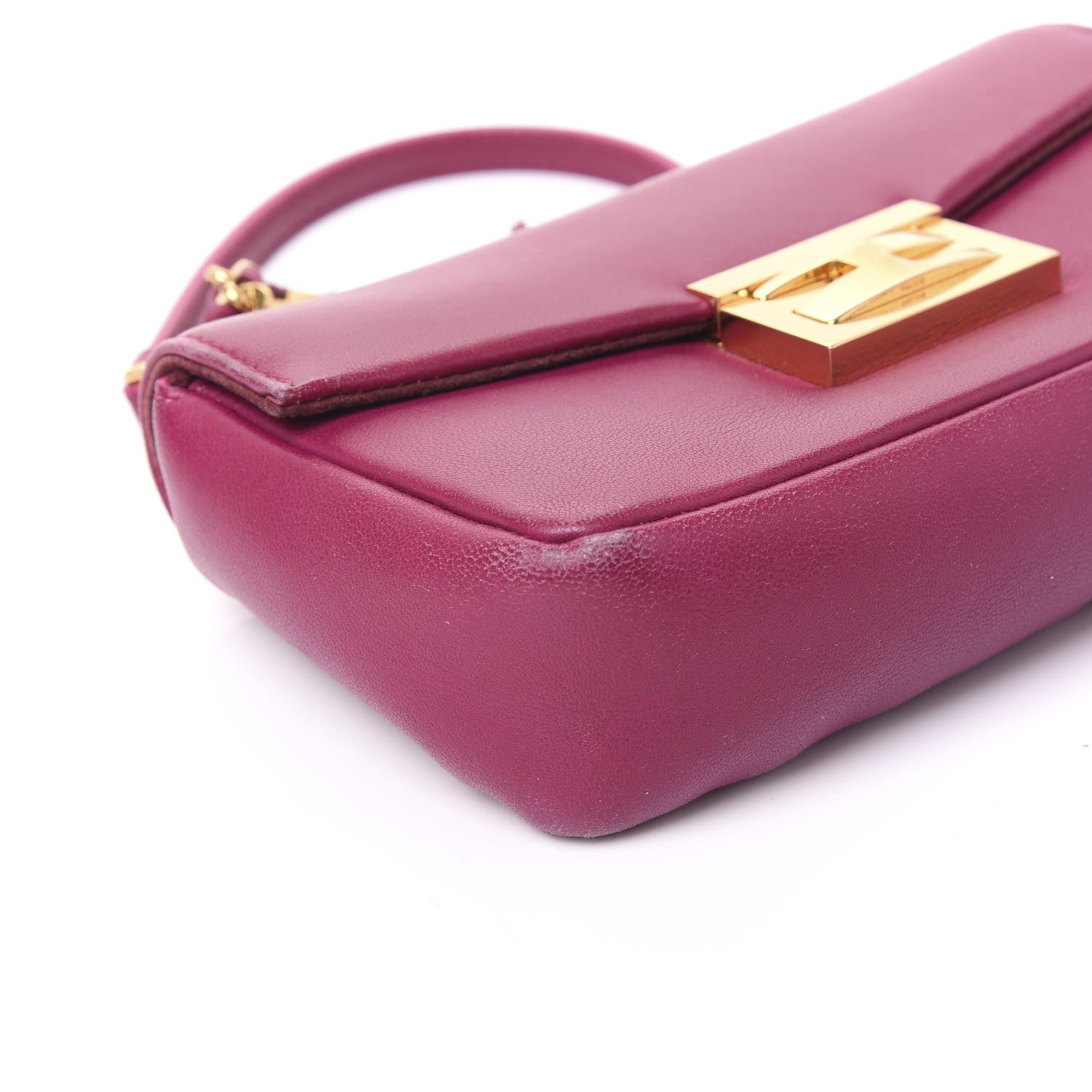 Fendi Shiny Nappa Mini Be Baguette Shoulder Bag Ciclamino 8 of 13
