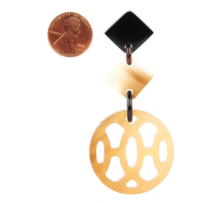 Hermes Buffalo Horn Lift GM Earrings 2 of 4
