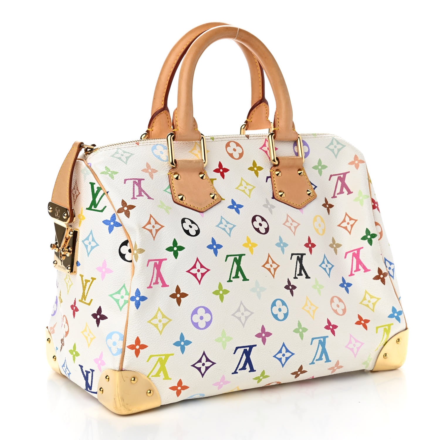 Louis Vuitton Monogram Multicolor Speedy 30 White 3 of 9