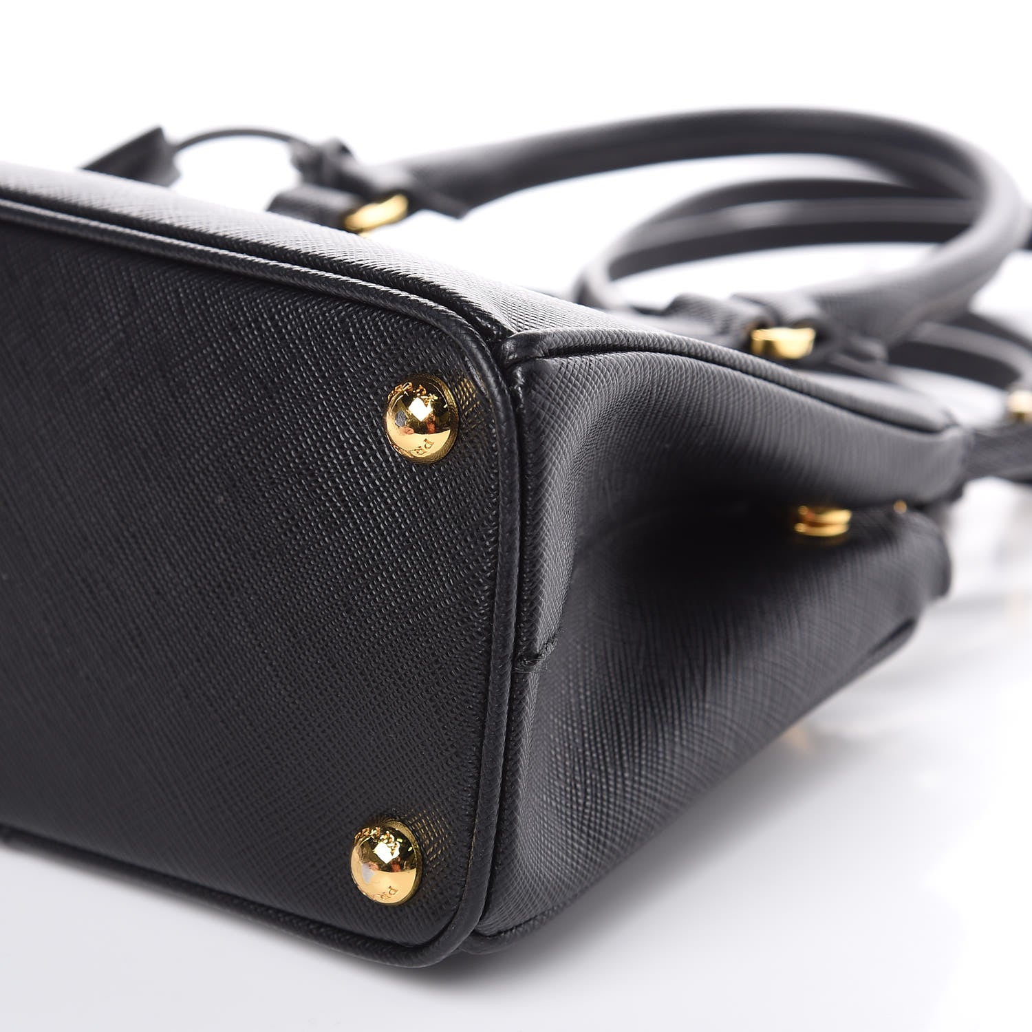Prada Saffiano Lux Mini Galleria Double Zip Tote Black 8 of 8