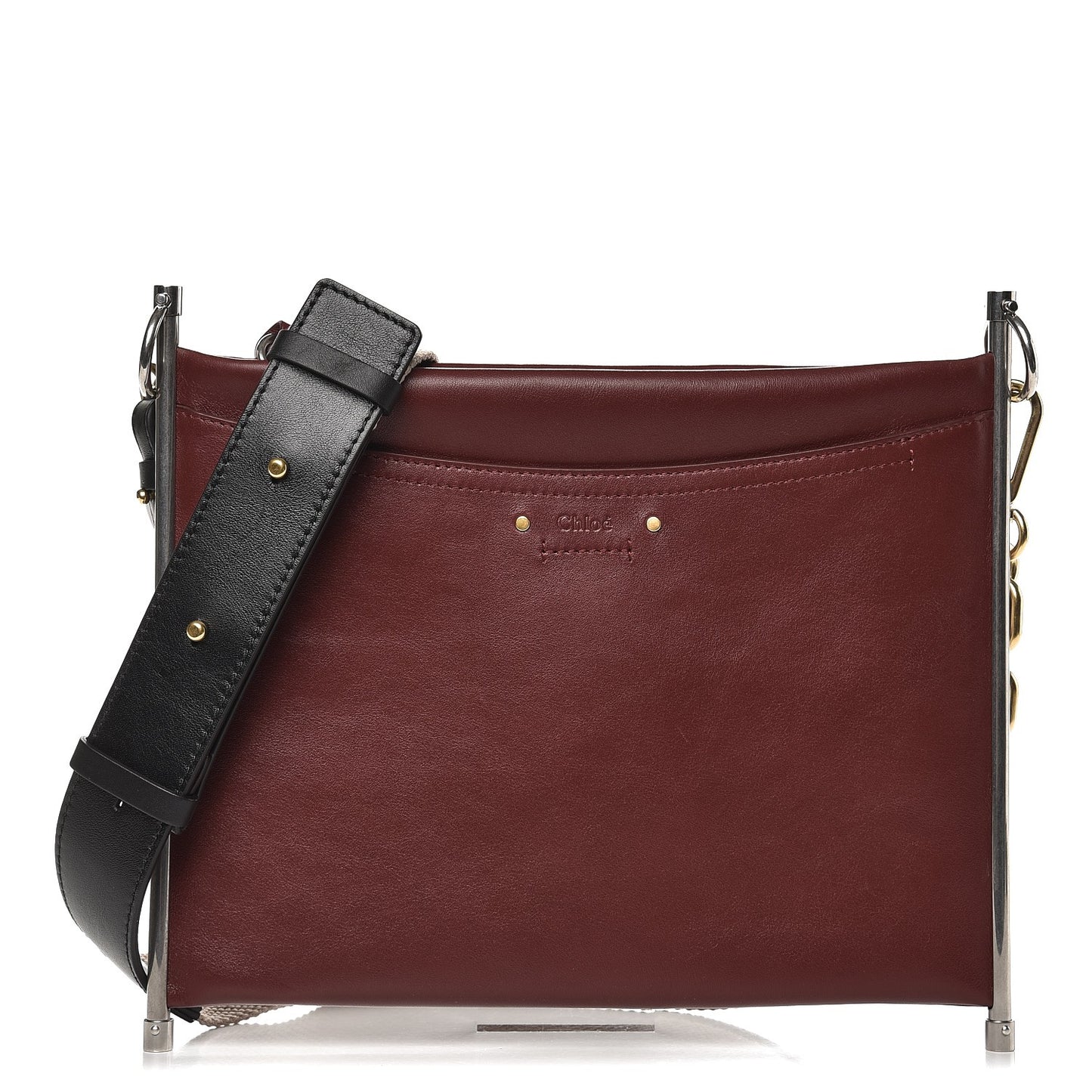 Smooth Calfskin Medium Roy Clutch Plum Purple