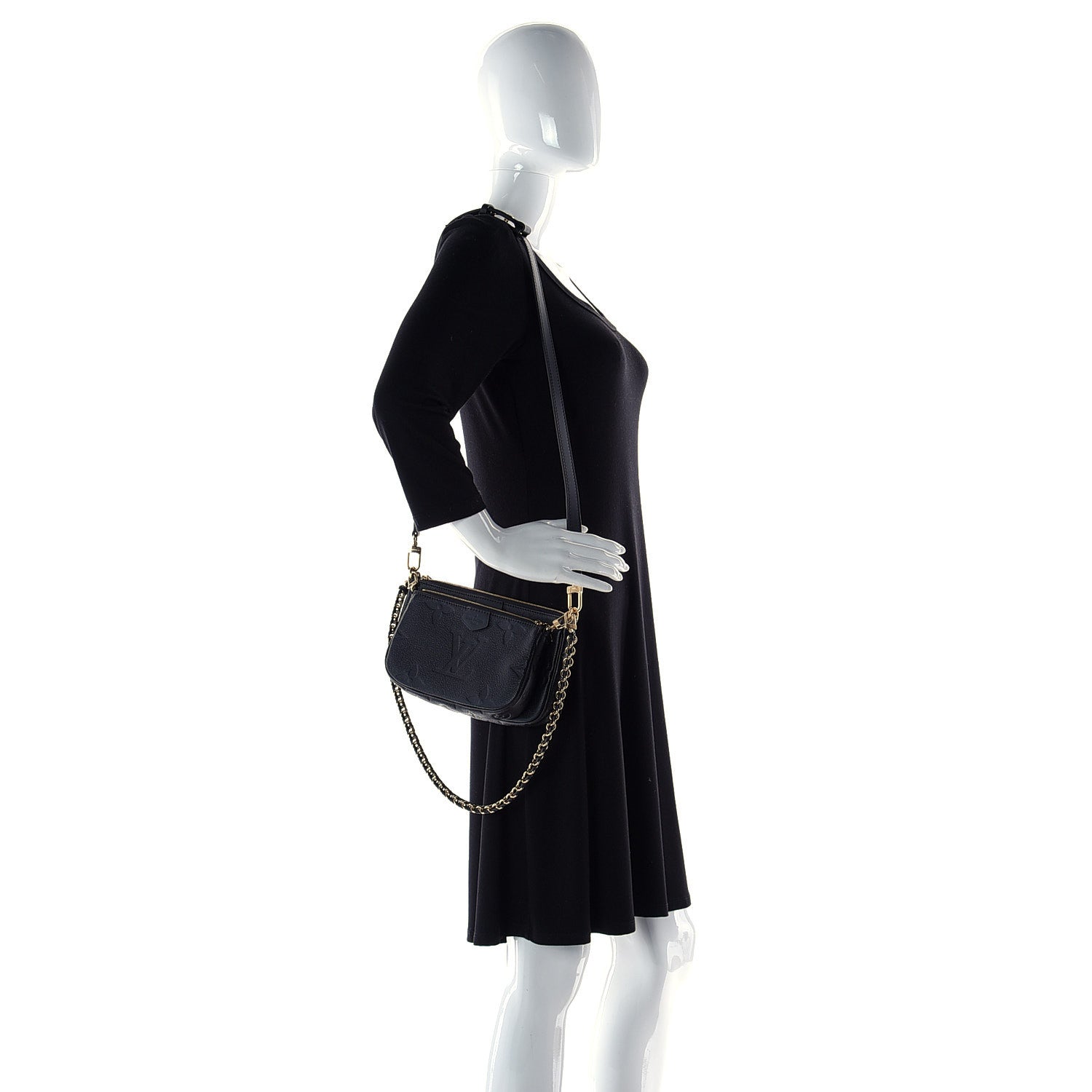Louis Vuitton Empreinte Monogram Giant Multi Pochette Accessories Black 10 of 11