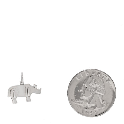 Tiffany Sterling Silver Save the Wild Rhino Charm 2 of 5