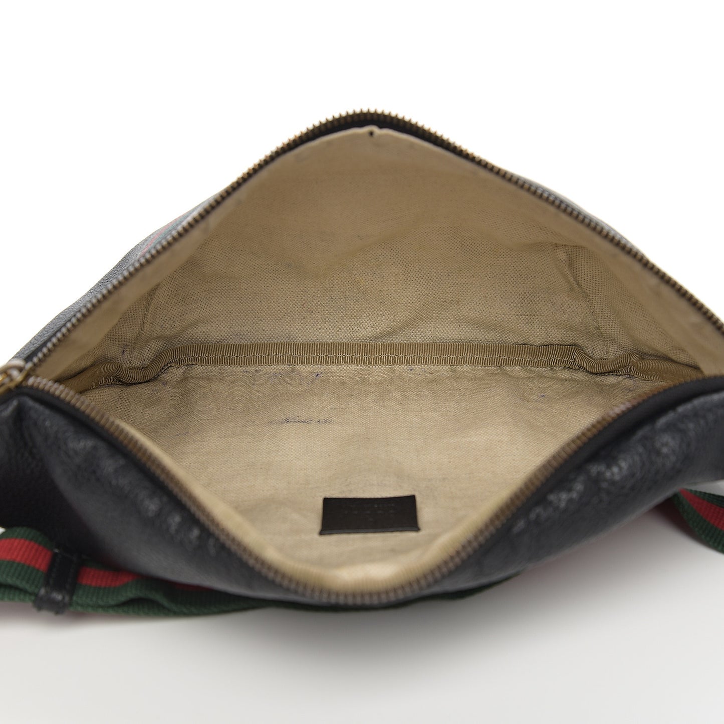 Grained Calfskin Logo Belt Bag Black