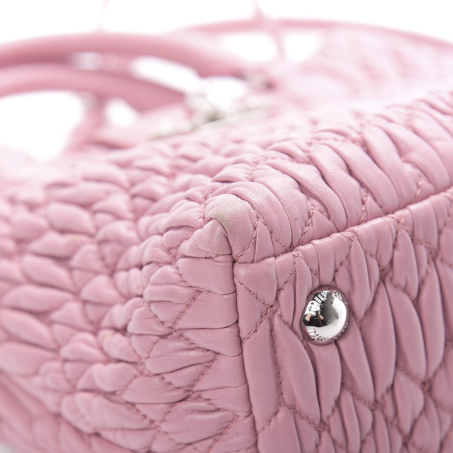 Nappa Matelasse Crystal Top Handle Rosa