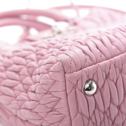 Miu Miu Nappa Matelasse Crystal Top Handle Rosa 10 of 14