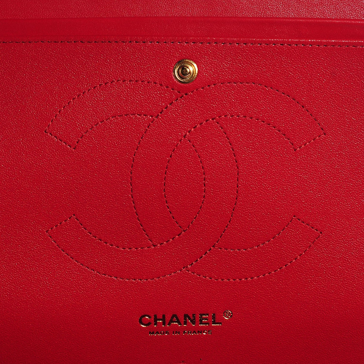 Chanel Lambskin Quilted Jumbo Double Flap Red 7 of 10