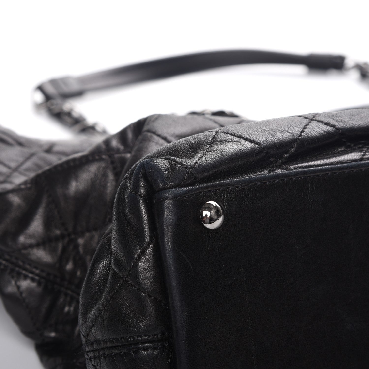 Chanel Lambskin East West Sharpei Shopping Tote Black 9 of 16