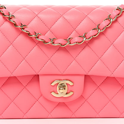 Chanel Lambskin Quilted Medium Double Flap Pink 8 of 10