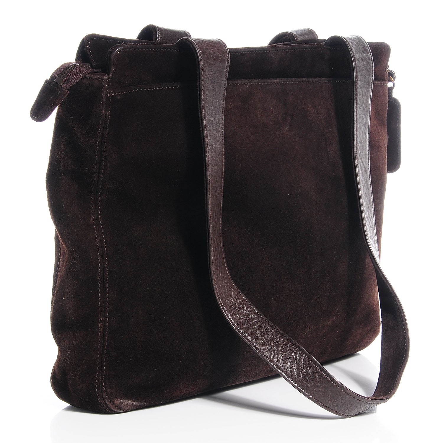 Chanel Suede Shoulder Bag Dark Brown 3 of 8