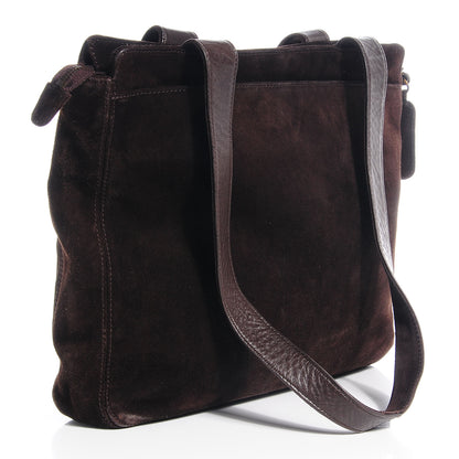 Chanel Suede Shoulder Bag Dark Brown 3 of 8