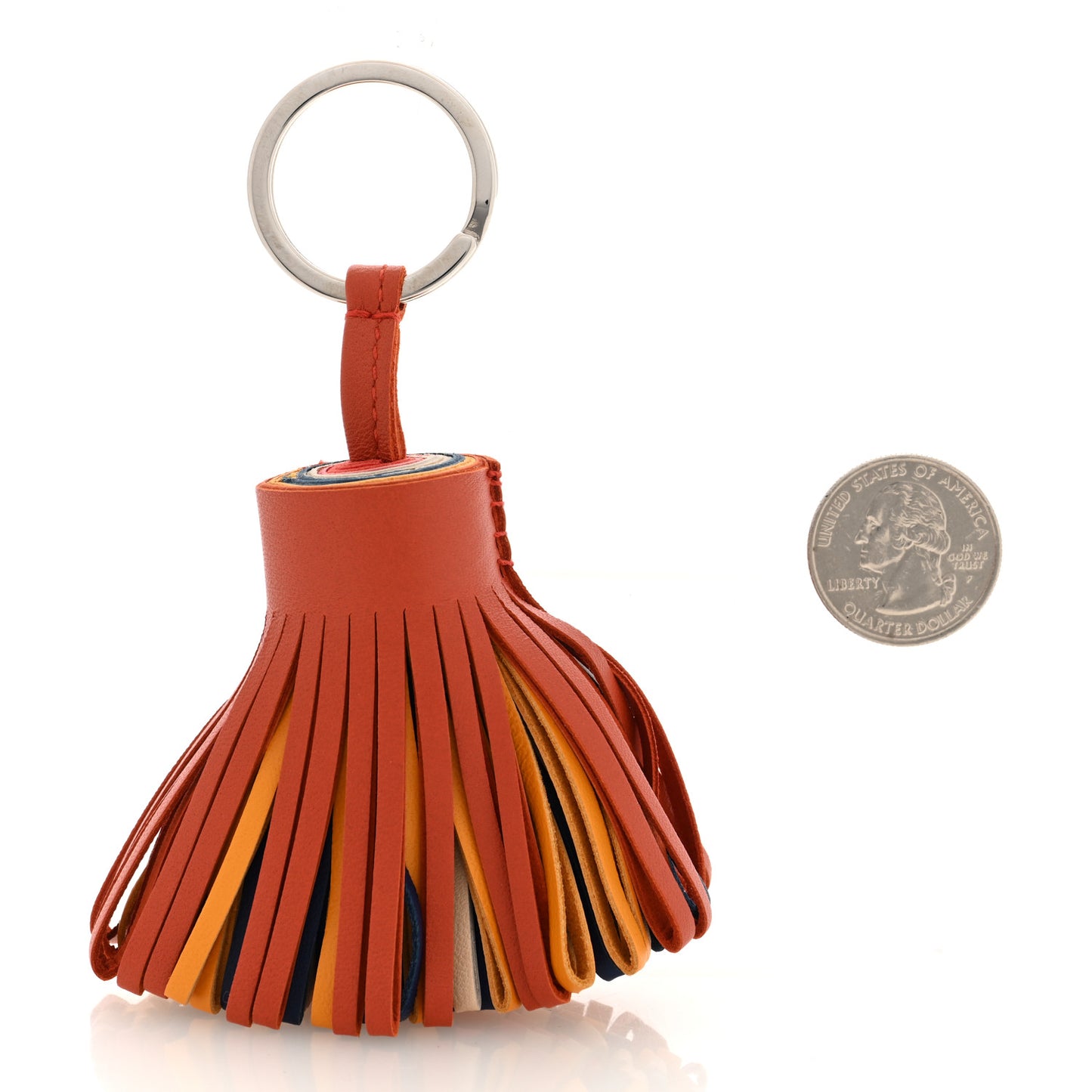 Lambskin Carmen Tassel Key Holder Cornaline Jaune D'Or Bleu Orange Pale Rose Rouge