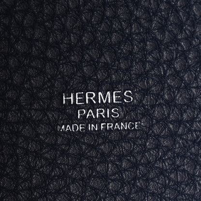 Hermes Taurillon Clemence Picotin Lock 22 MM Bleu Nuit Rose Pourpre 6 of 10
