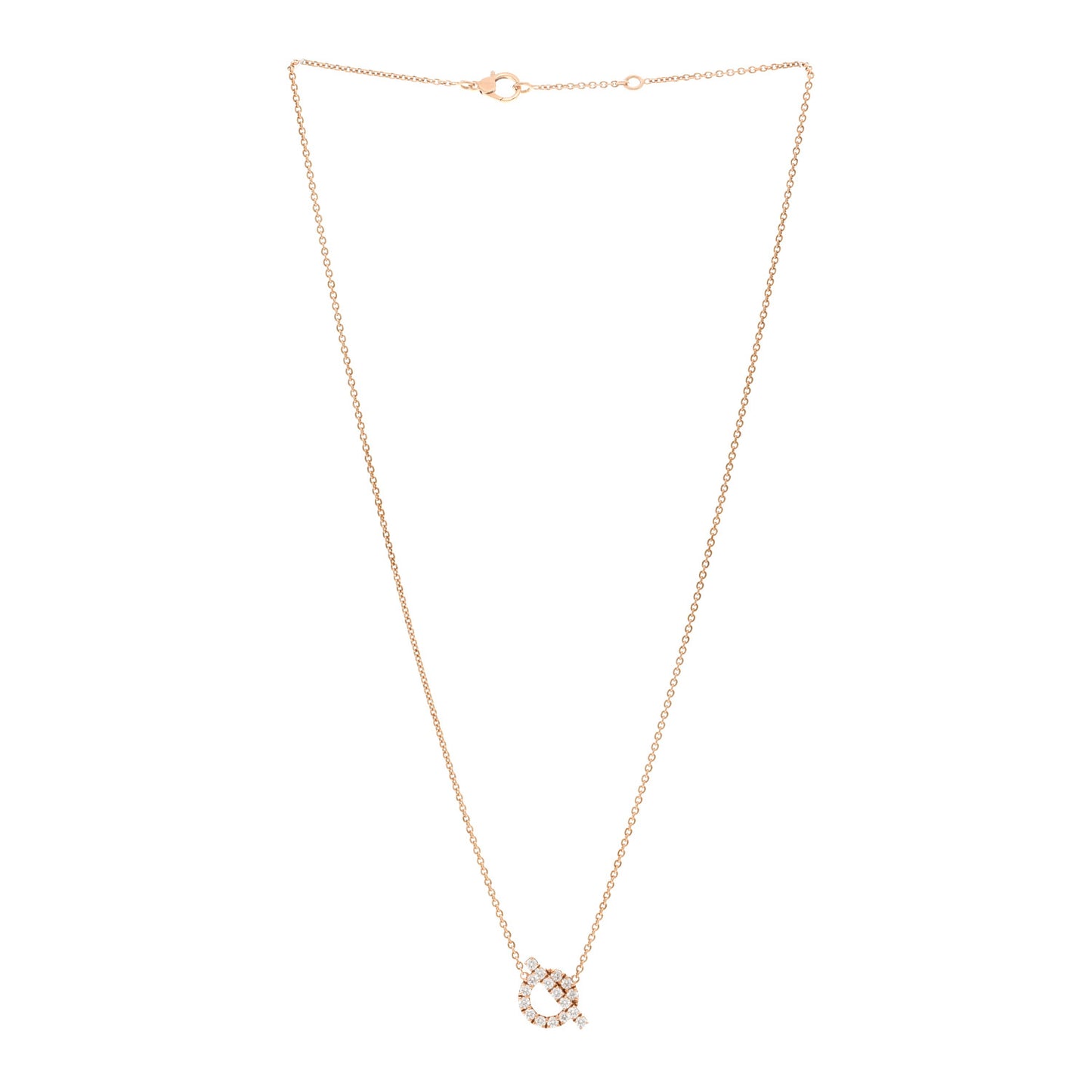 18K Rose Gold Diamond Finesse Pendant Necklace
