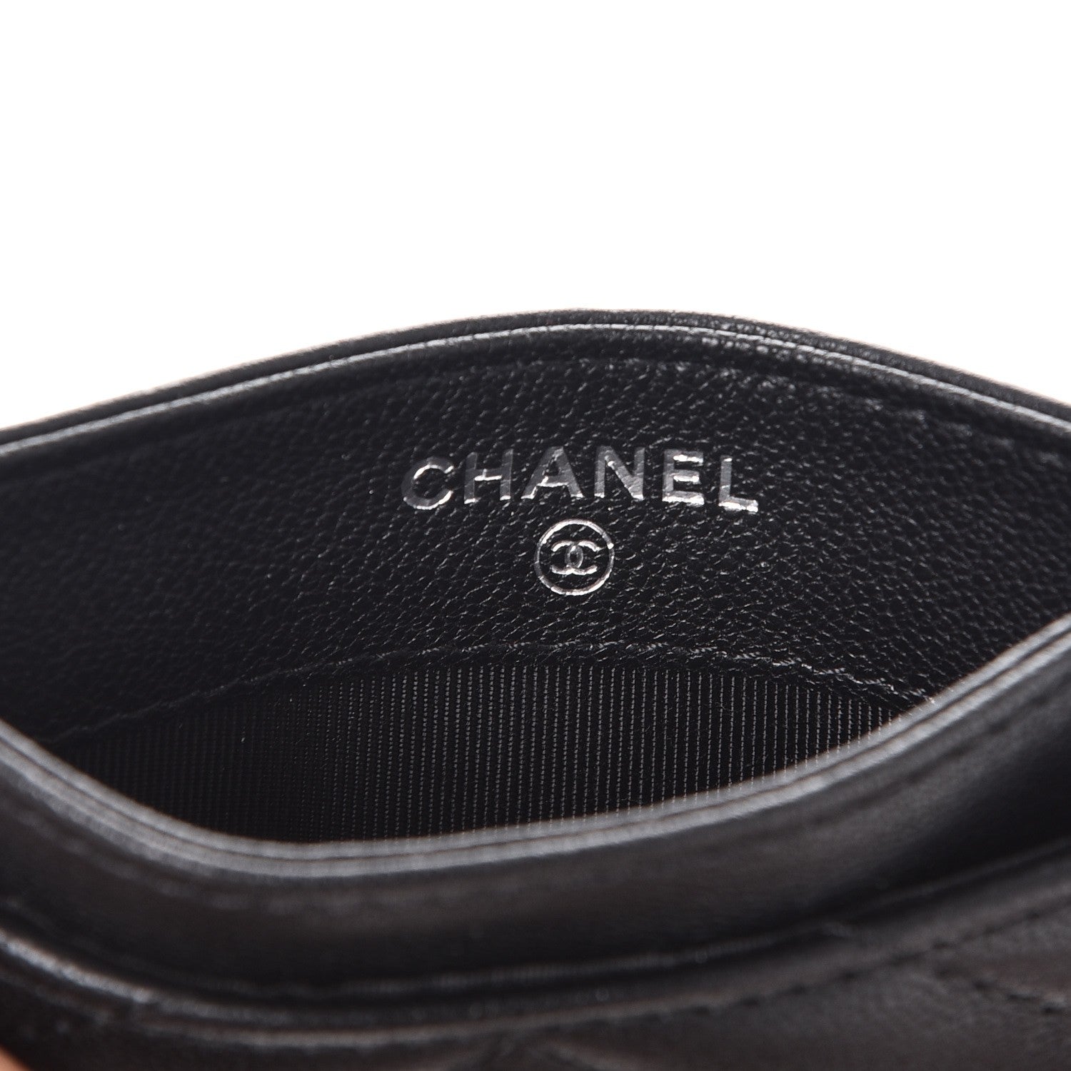 Chanel Sheepskin Chevron Quilted Reissue Card Holder So Black 6 of 9