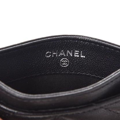 Chanel Sheepskin Chevron Quilted Reissue Card Holder So Black 6 of 9
