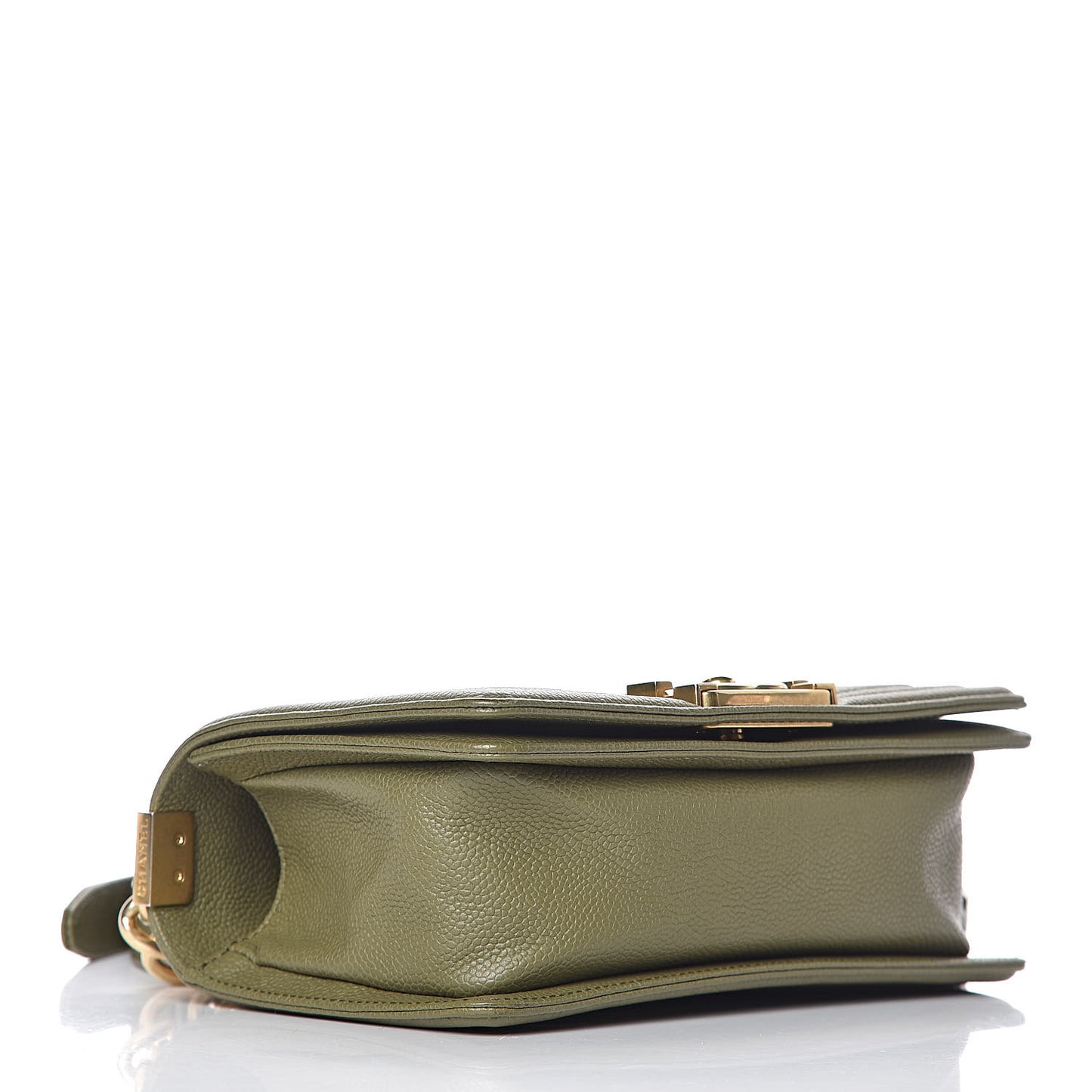 Caviar Quilted Small Boy Flap Khaki