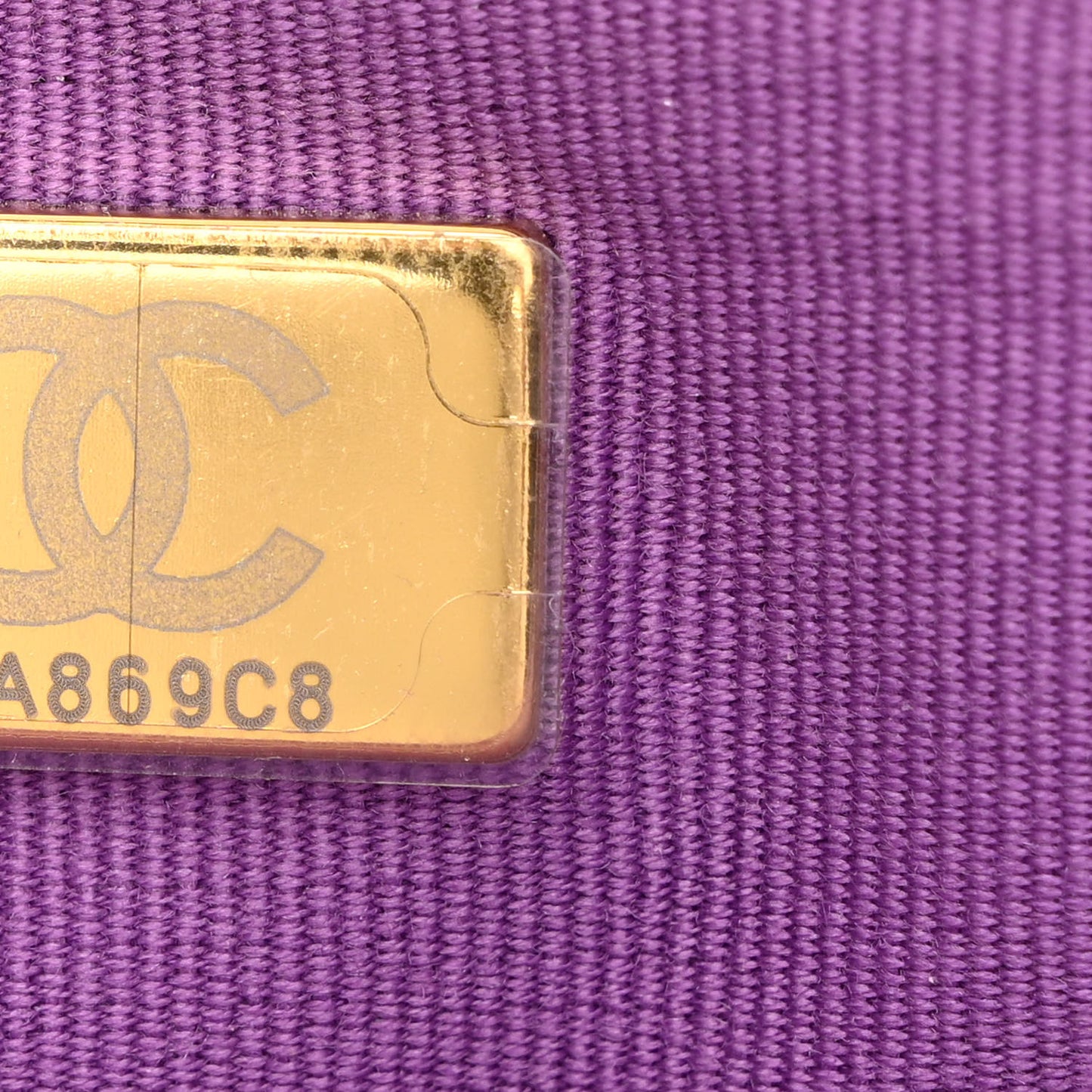 Caviar Quilted Wallet On Chain WOC Purple