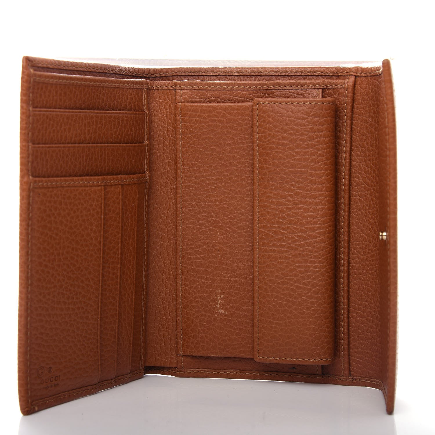 Gucci Deerskin Continental Flap Wallet Brown 5 of 7