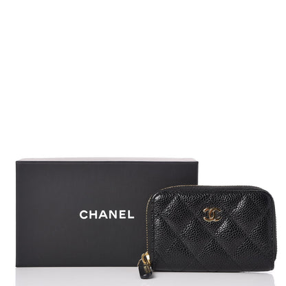 Chanel Caviar Quilted Zip Coin Purse Black 8 of 8