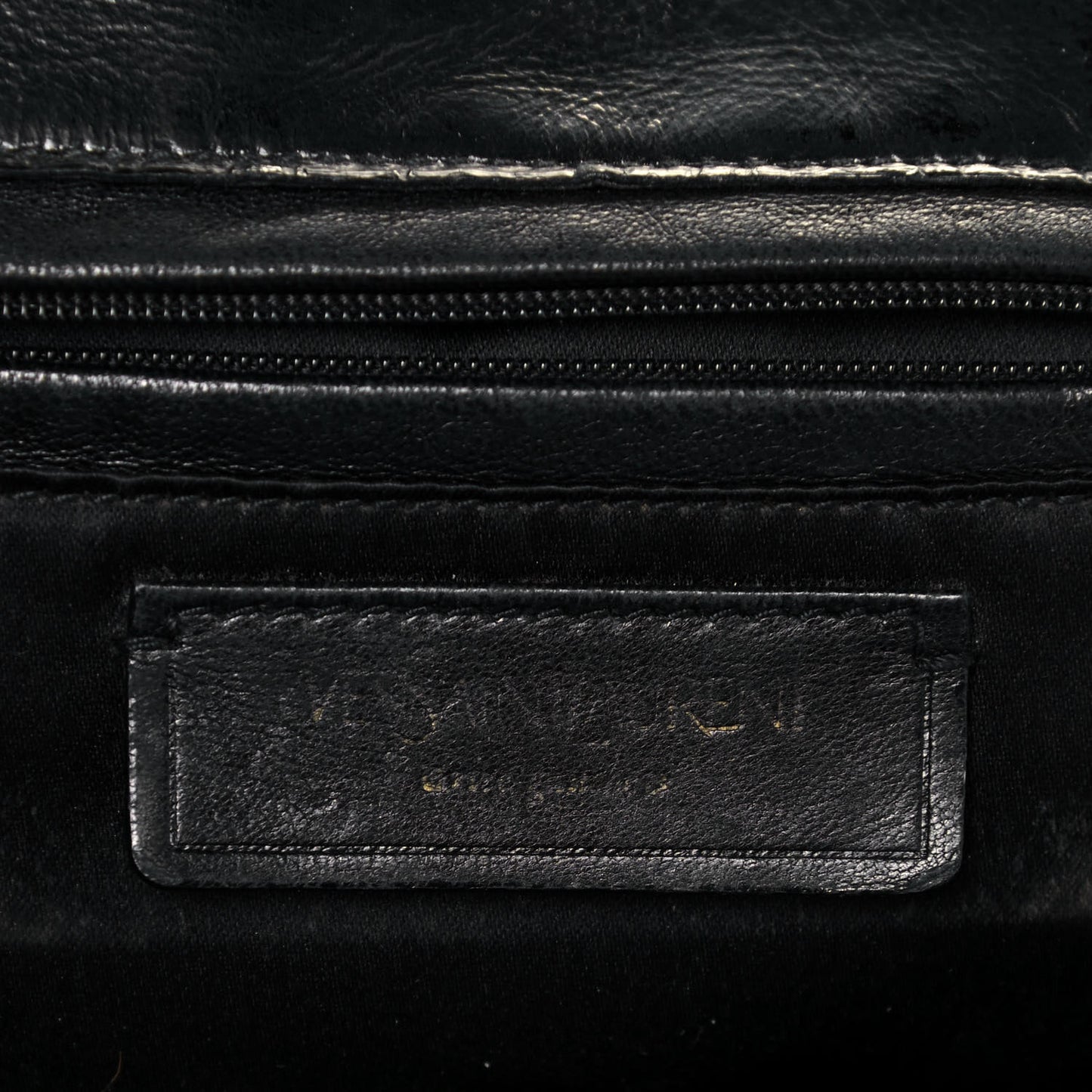 Glazed Calfskin Crocodile Embossed Tribute Tote Black