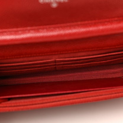 Chanel Caviar Quilted Wallet on Chain WOC Red 5 of 9