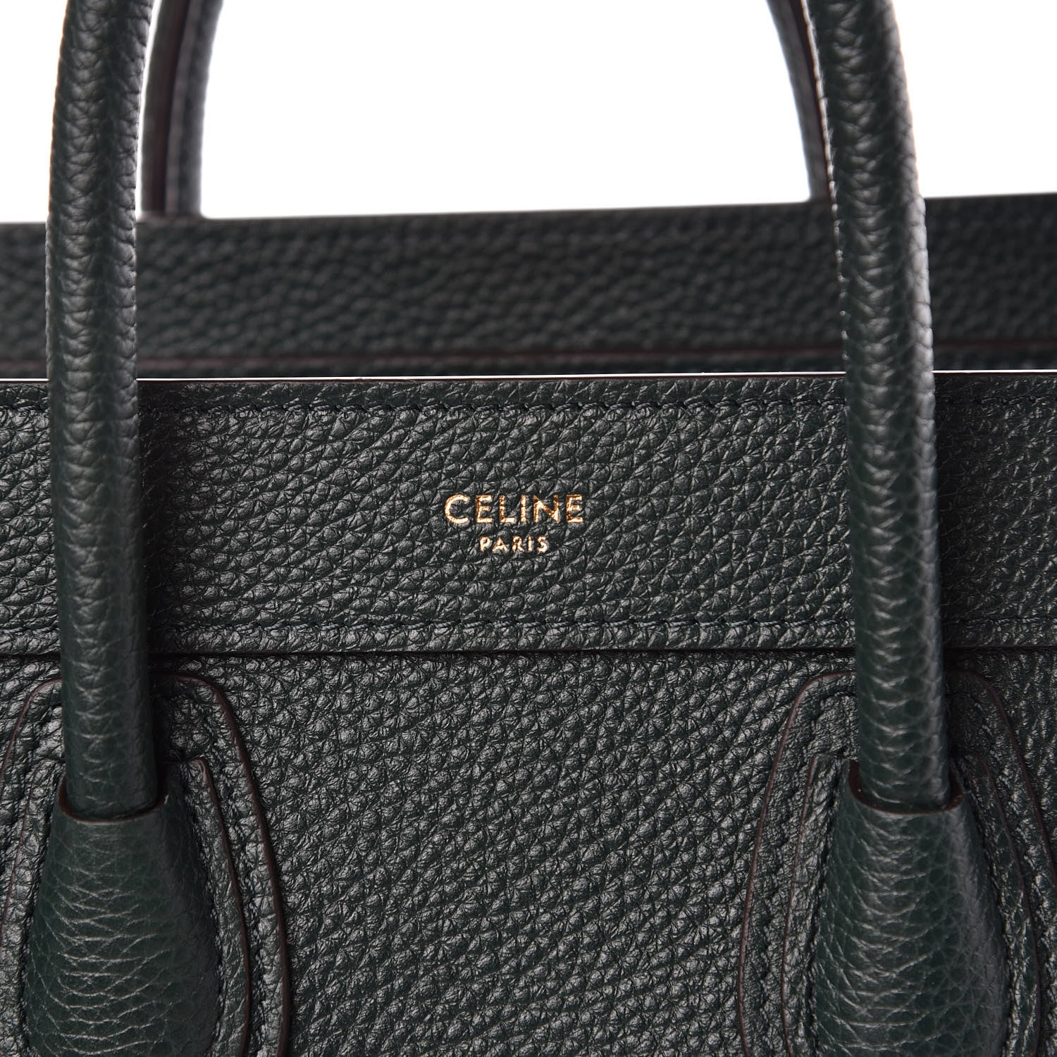 Celine Drummed Calfskin Nano Luggage Amazone 10 of 10