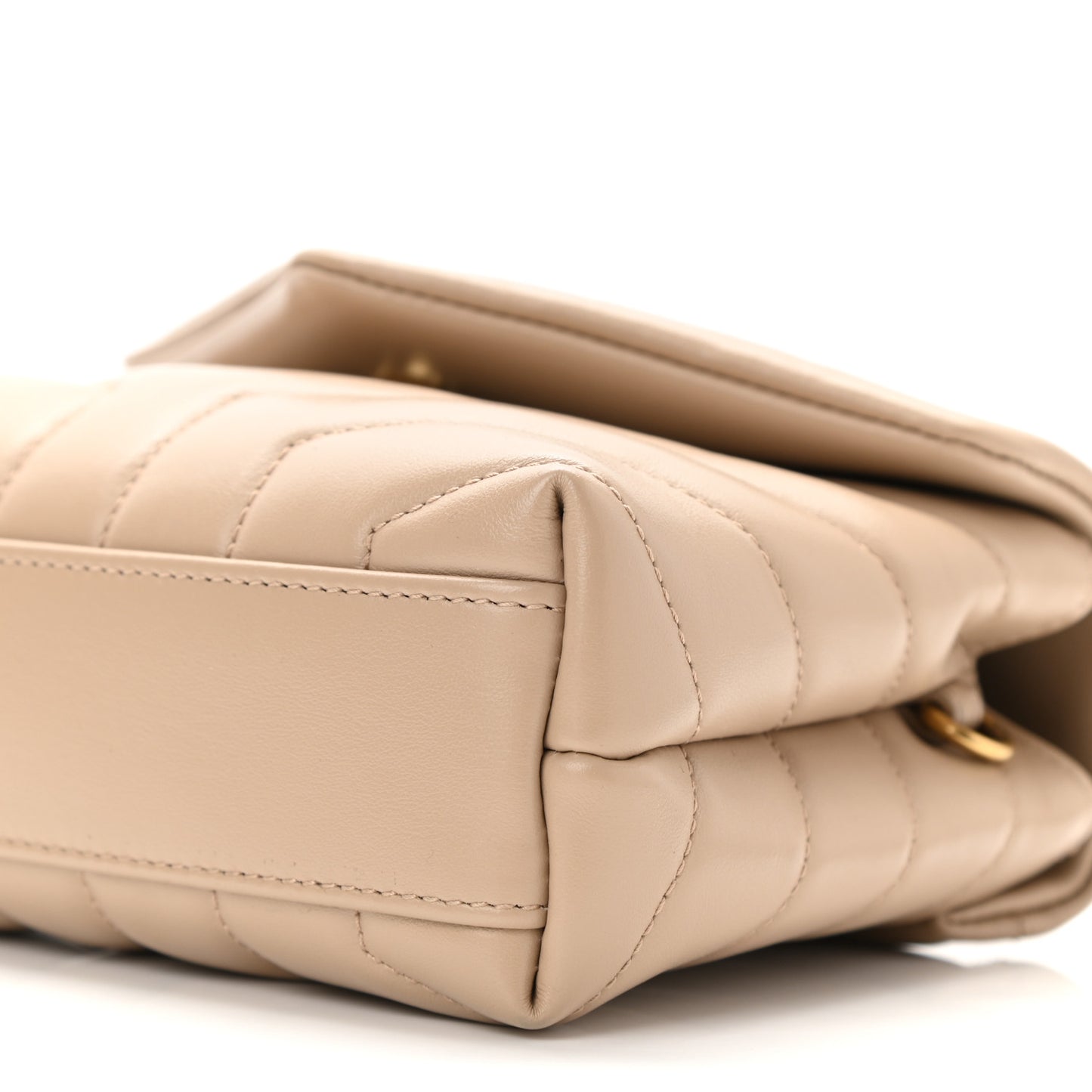 Calfskin Y Quilted Monogram Toy Loulou Crossbody Bag Dark Beige