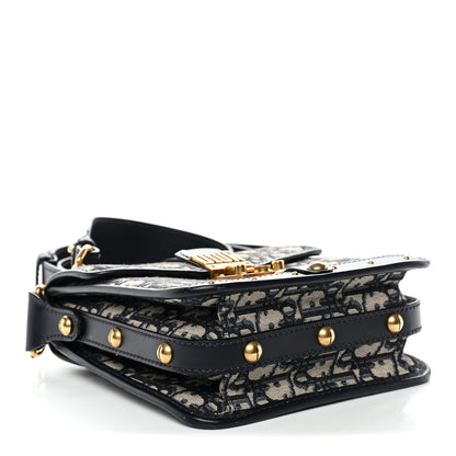 Christian Dior Oblique Square DiorAddict Flap Navy Blue 4 of 11