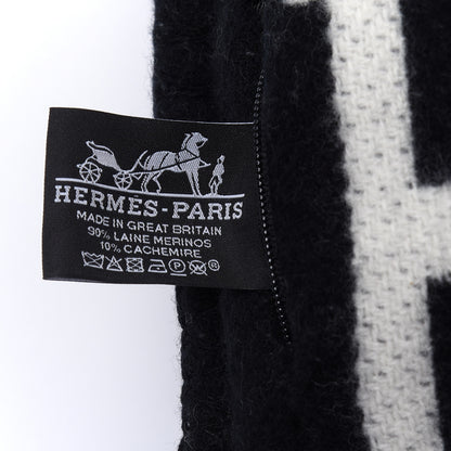 Hermes Wool Cashmere Avalon III Pillow PM Ecru Black 3 of 3