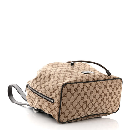 Gucci Monogram Dollar Calfskin O Drawstring Backpack Beige Ebony Testa di Moro Dark Chocolate 4 of 10