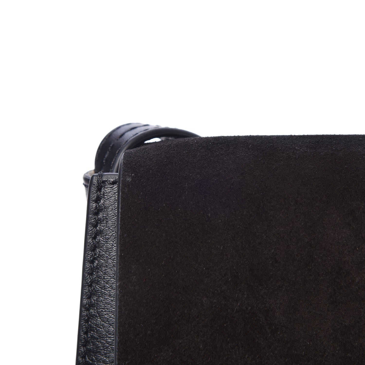 Chloe Suede Calfskin Small Faye Shoulder Bag Black 9 of 9