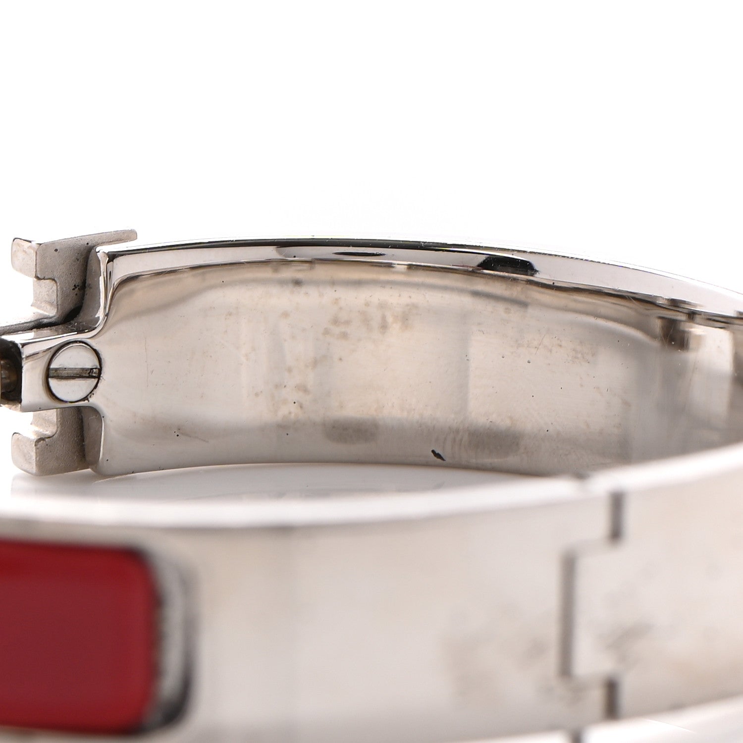 Hermes Enamel Narrow Clic Clac H Bracelet PM Red 5 of 12