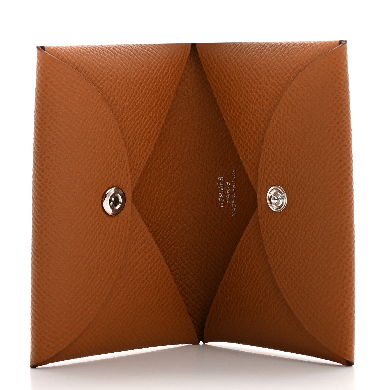 Hermes Epsom Calvi Card Case Gold 5 of 8