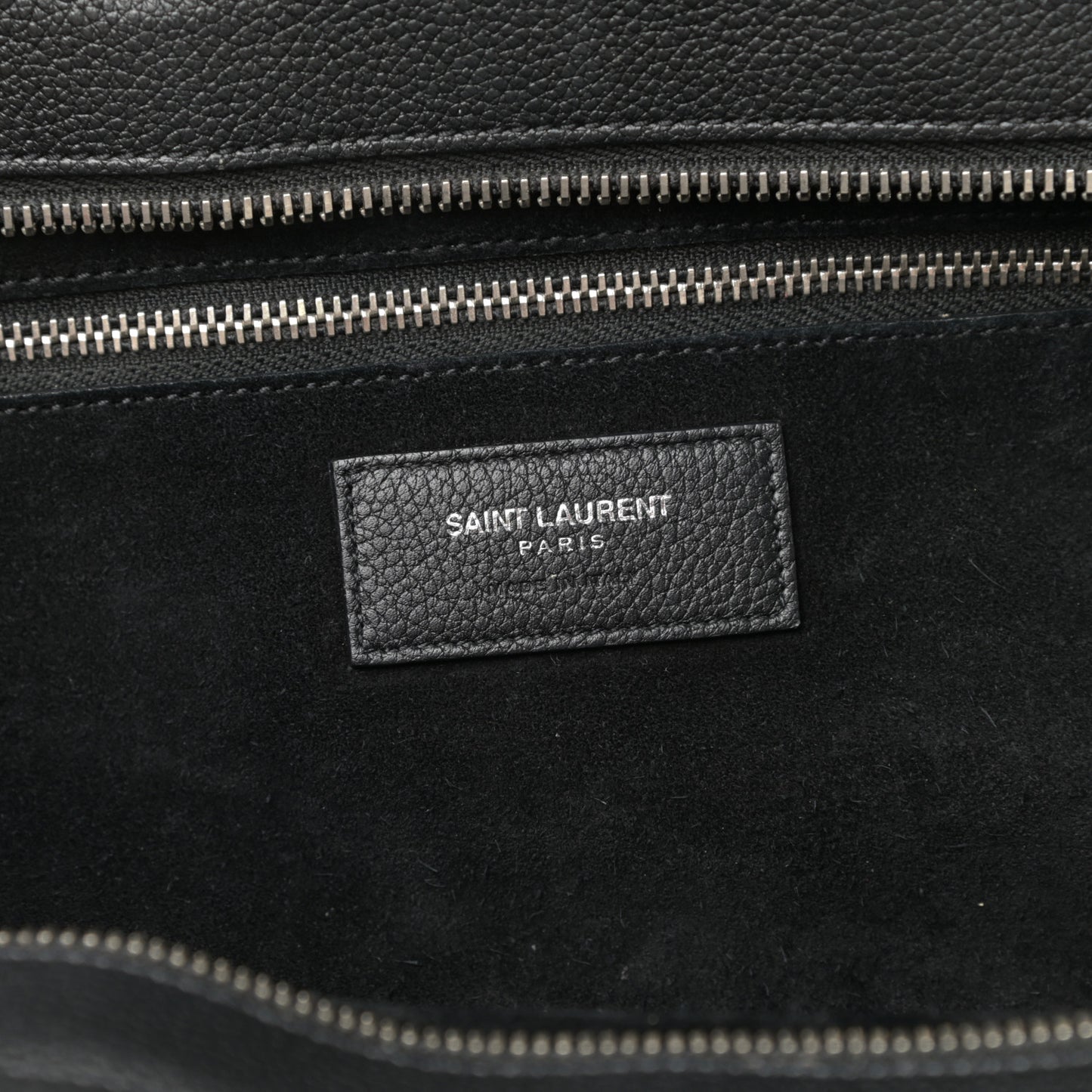 Grained Calfskin Medium Rive Gauche Cabas Black