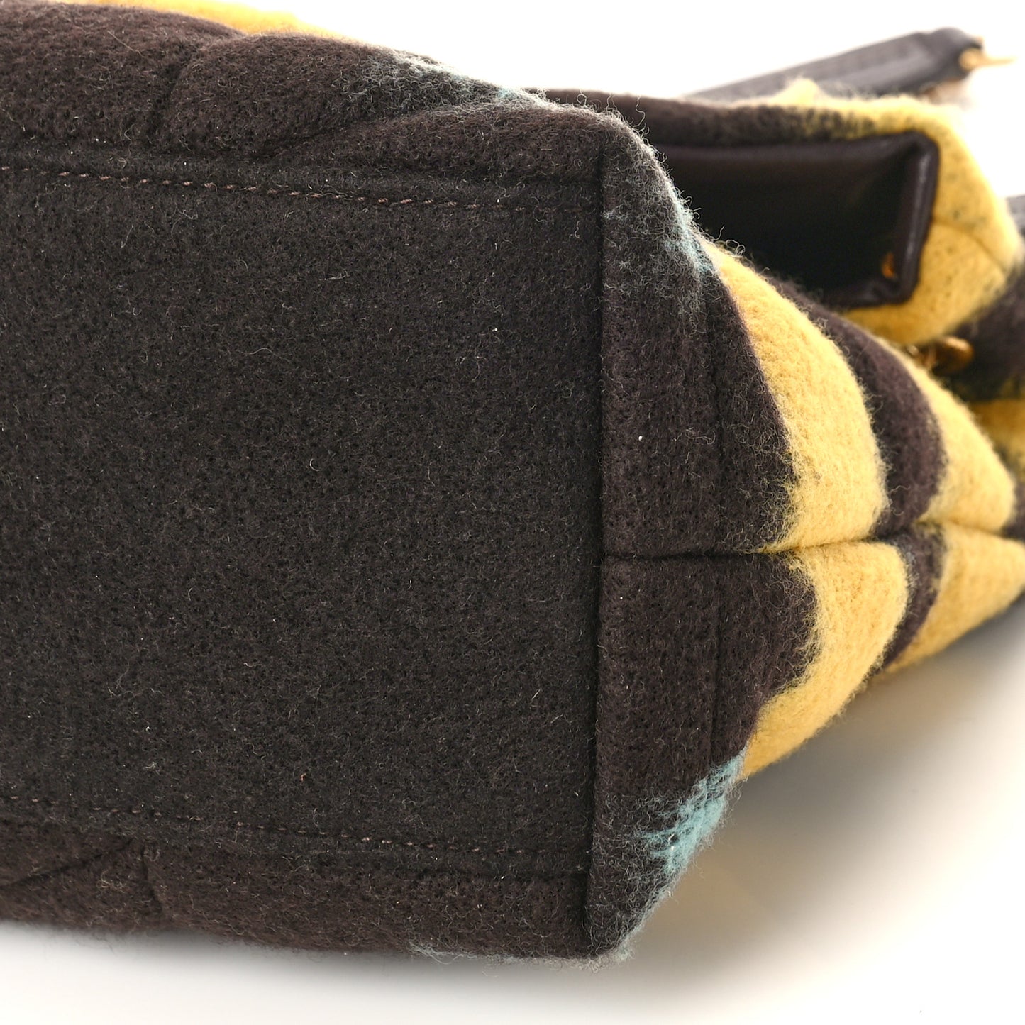Tie Dye Wool Quilted Small Loulou Puffer Monogram Chain Satchel Yellow Pacific Blue Dark Pecan