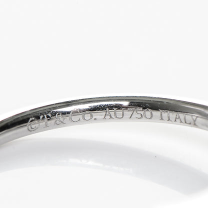 Tiffany 18K White Gold Diamond T Wire Ring 52 6 4 of 4