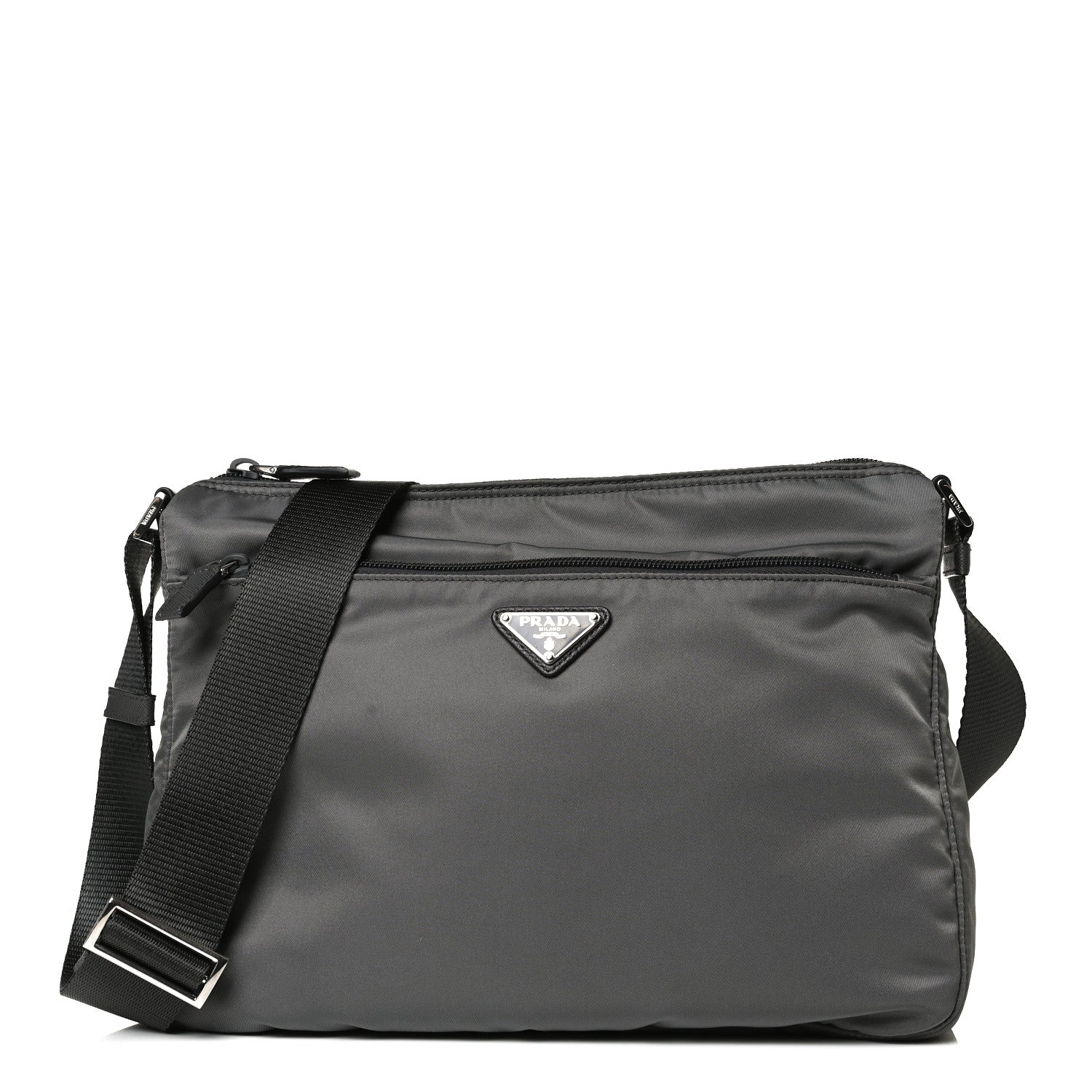 Prada Nylon Vela Messenger Bag Ardesia 1 of 15