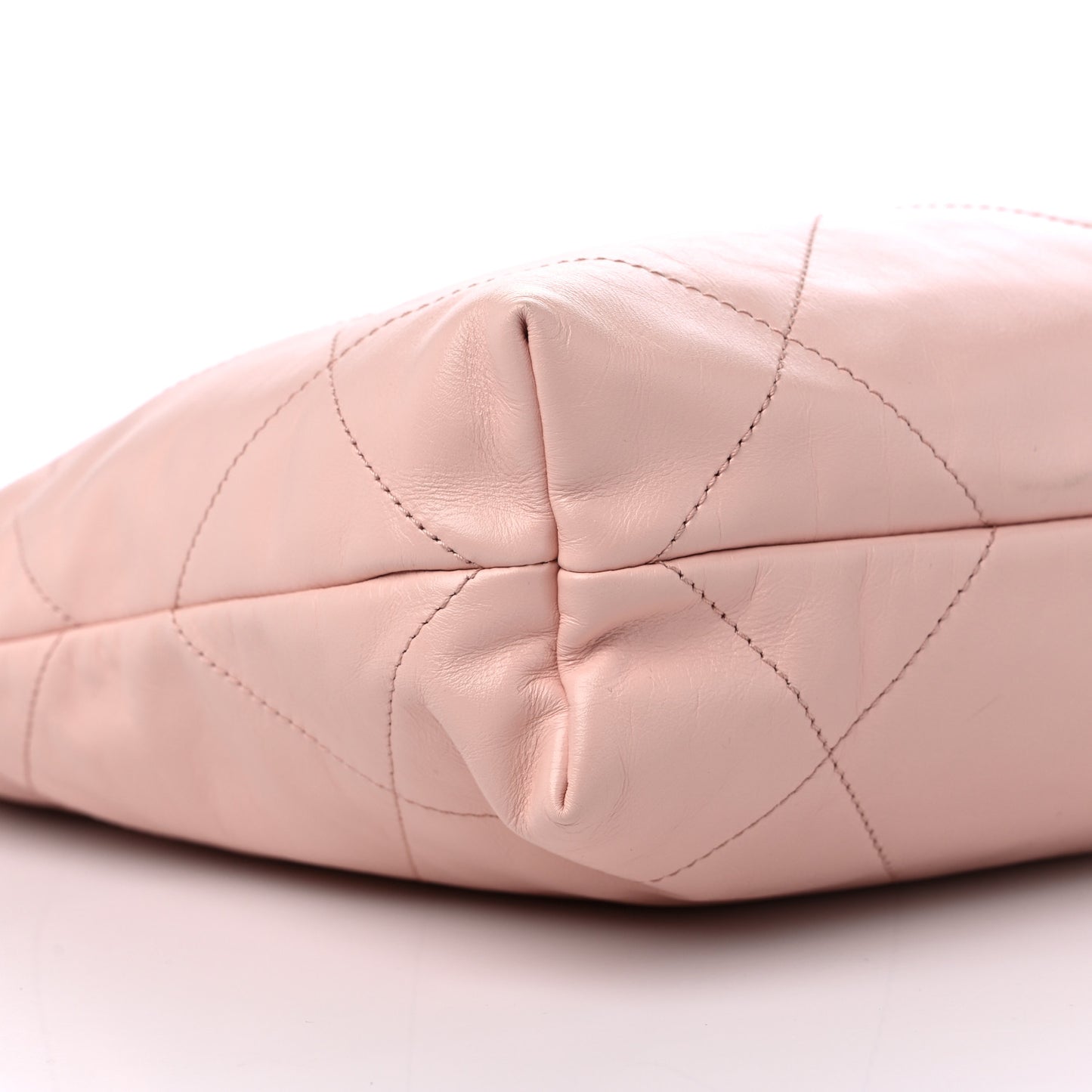 Shiny Calfskin Quilted Small Chanel 22 Light Pink