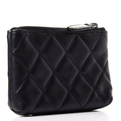 Chanel Lambskin Quilted Key Holder Case Black 3 of 11