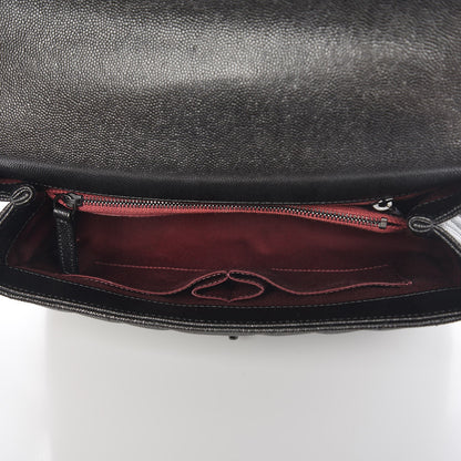 Chanel Caviar Chevron Quilted Small Coco Handle Flap So Black 5 of 8
