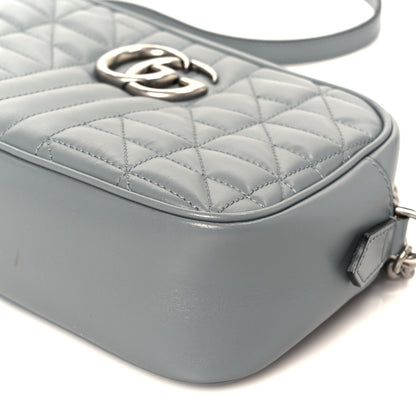 Gucci Calfskin Matelasse Aria Small GG Marmont Chain Shoulder Bag Deep Grey 11 of 11