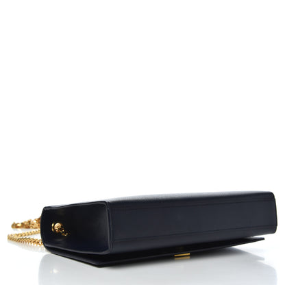 Saint Laurent Grain De Poudre Medium Classic Monogram Kate Satchel Deep Marine 4 of 9