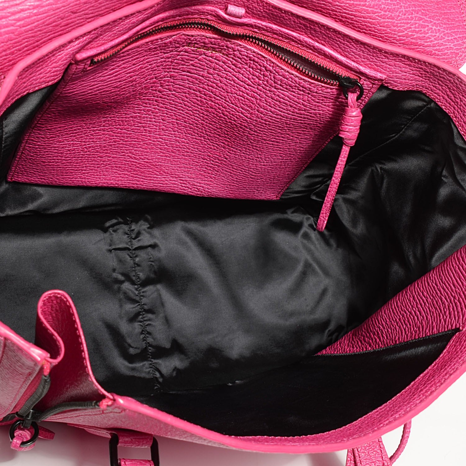 3.1 Phillip Lim 3.1 Textured Calfskin Large Pashli Satchel Bright Fuchsia 5 of 11
