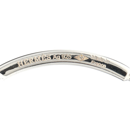 Hermes Sterling Silver GM Chain d'Ancre Enchainee Hoop Earrings 3 of 4