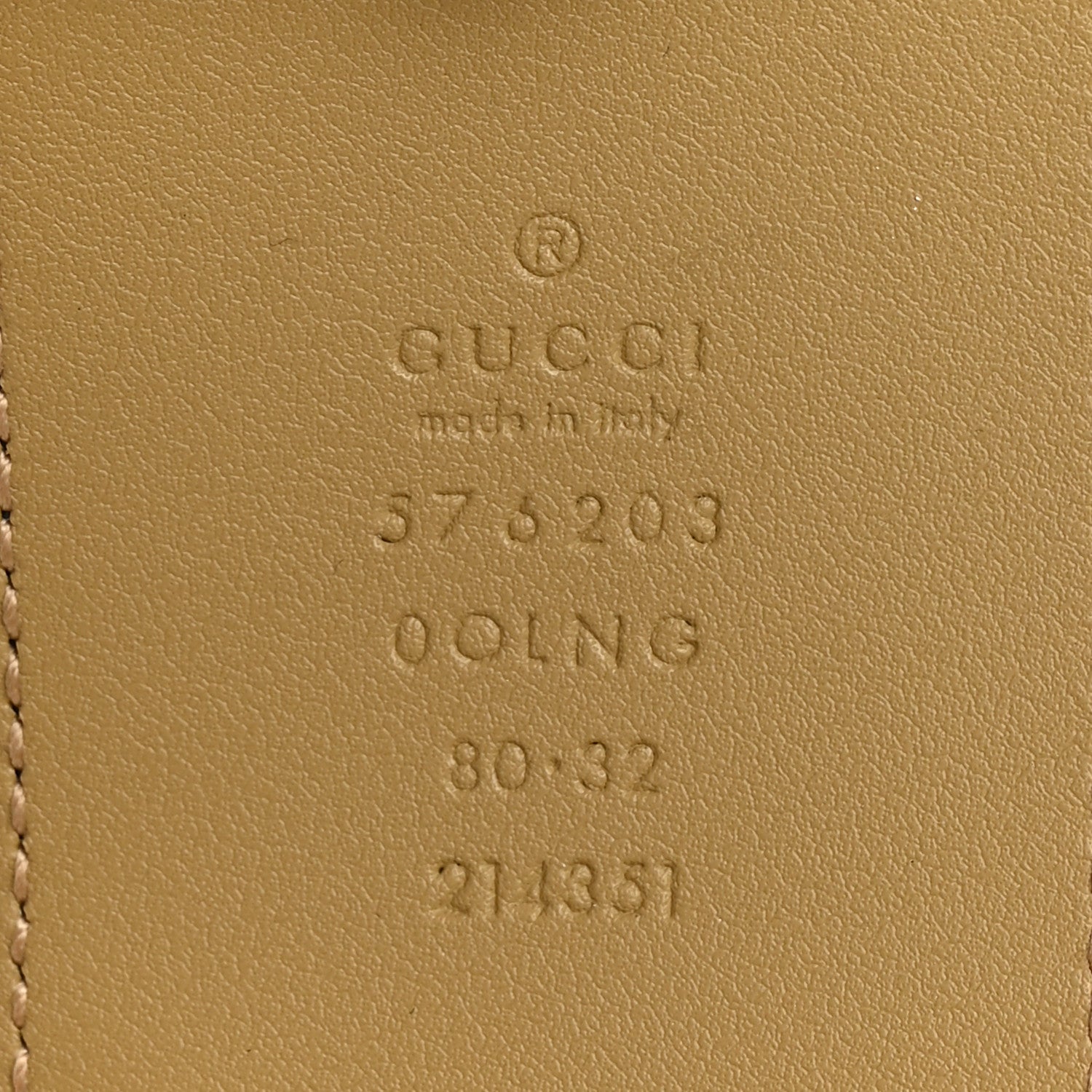 Gucci Calfskin Striped Textured Double G 50mm Belt 80 32 Black Beige 5 of 6