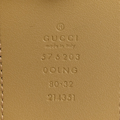 Gucci Calfskin Striped Textured Double G 50mm Belt 80 32 Black Beige 5 of 6