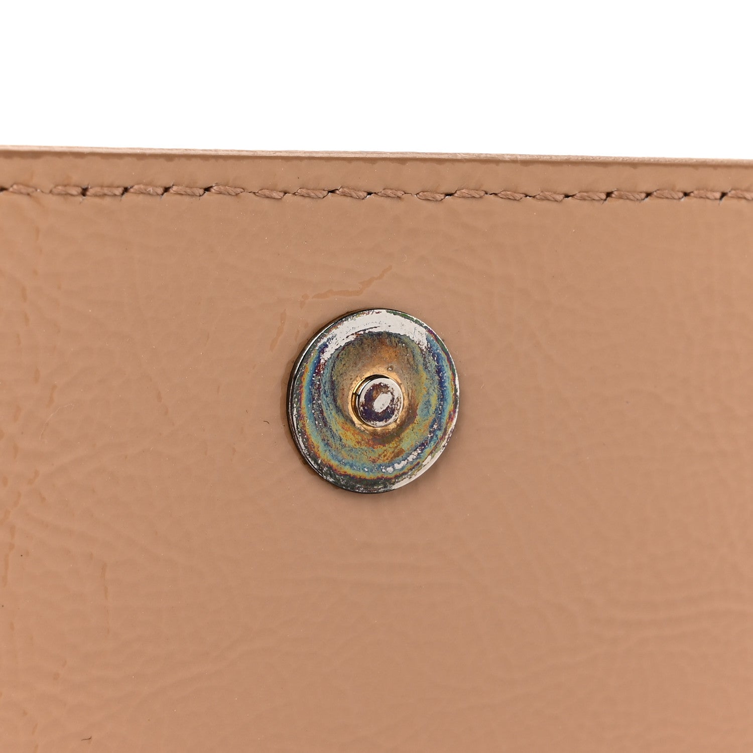 Saint Laurent Textured Patent Calfskin Monogram Large Belle De Jour Clutch Beige 9 of 15
