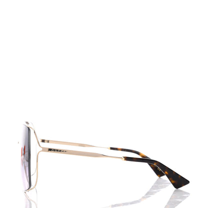 Gucci Oversized Sunglasses GG0817S Gold 3 of 8