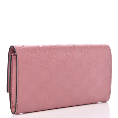 Gucci Guccissima Continental Flap Wallet Pink 3 of 7